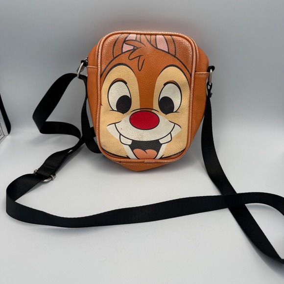 Buckle-Down Handbags - Buckle-Down Disney Dale Character Crossbody Bag Orange Faux Leather Chip n Dale